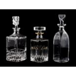 THREE CRYSTAL DECANTERS, TWO TIFFANY & CO.