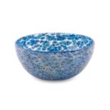 EUGENIO FERRO MURANO BLUE & GOLD GLASS BOWL