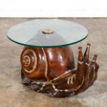 FEDERICO ARMIJO CARVED SNAIL FORM COFFEE TABLE