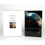 TWO, OVERSIZED WORLD ATLAS DECORATIVE ART BOOKS