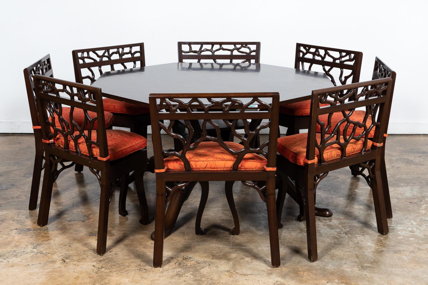 ANN GETTY HOUSE "RUSTIC CHINESE" TABLE & CHAIRS - Image 2 of 7