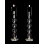 PAIR, RALPH LAUREN HEAVY CRYSTAL TABLE LAMPS