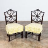 PAIR, CHIPPENDALE STYLE MAHOGANY SIDE CHAIRS