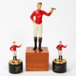 TWO 21 CLUB JOCKEY LIGHTERS & LAWN JOCKEY STATUE