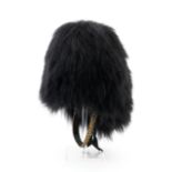 20TH C. ENGLISH REGIMENTAL BEARSKIN CAP