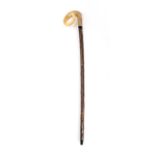 G. LORENZI RAM'S HORN HANDLED WALKING STICK