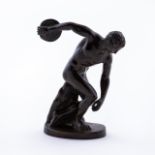 MYRON STYLE "DISCOBOLUS", MINIATURE BRONZE FIGURE