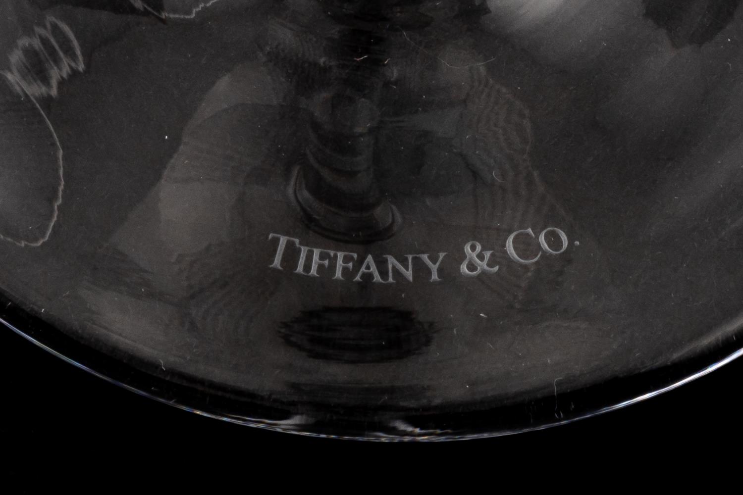 SEVEN TIFFANY & CO. ETCHED MARTINI GLASSES - Image 5 of 6