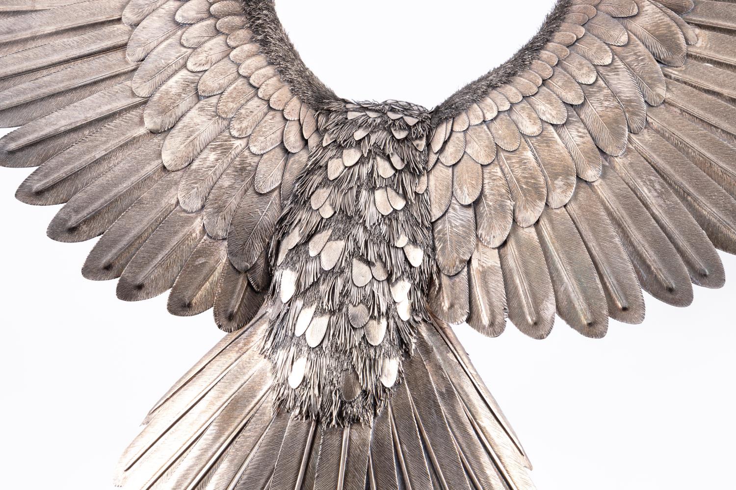 BUCCELLATI STERLING SILVER FIGURE OF AN EAGLE, 28" - Image 9 of 10