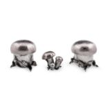 3 BUCCELLATI STERLING MUSHROOM TABLE ACCESSORIES