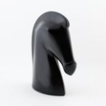 HERMES LARGE BLACK WOODEN "SAMARCANDE" HORSE HEAD