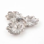 BUCCELLATI THREE LEAF STERLING SILVER SERVING DISH