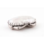 ENGLISH SILVER PLATED CRAB FORM DOUBLE INKSTAND