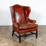 GENUINE ALLIGATOR WINGBACK CHAIR BY RALPH LAUREN