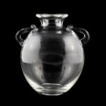 STEUBEN CRYSTAL "MINOAN" DOUBLE HANDLED VASE