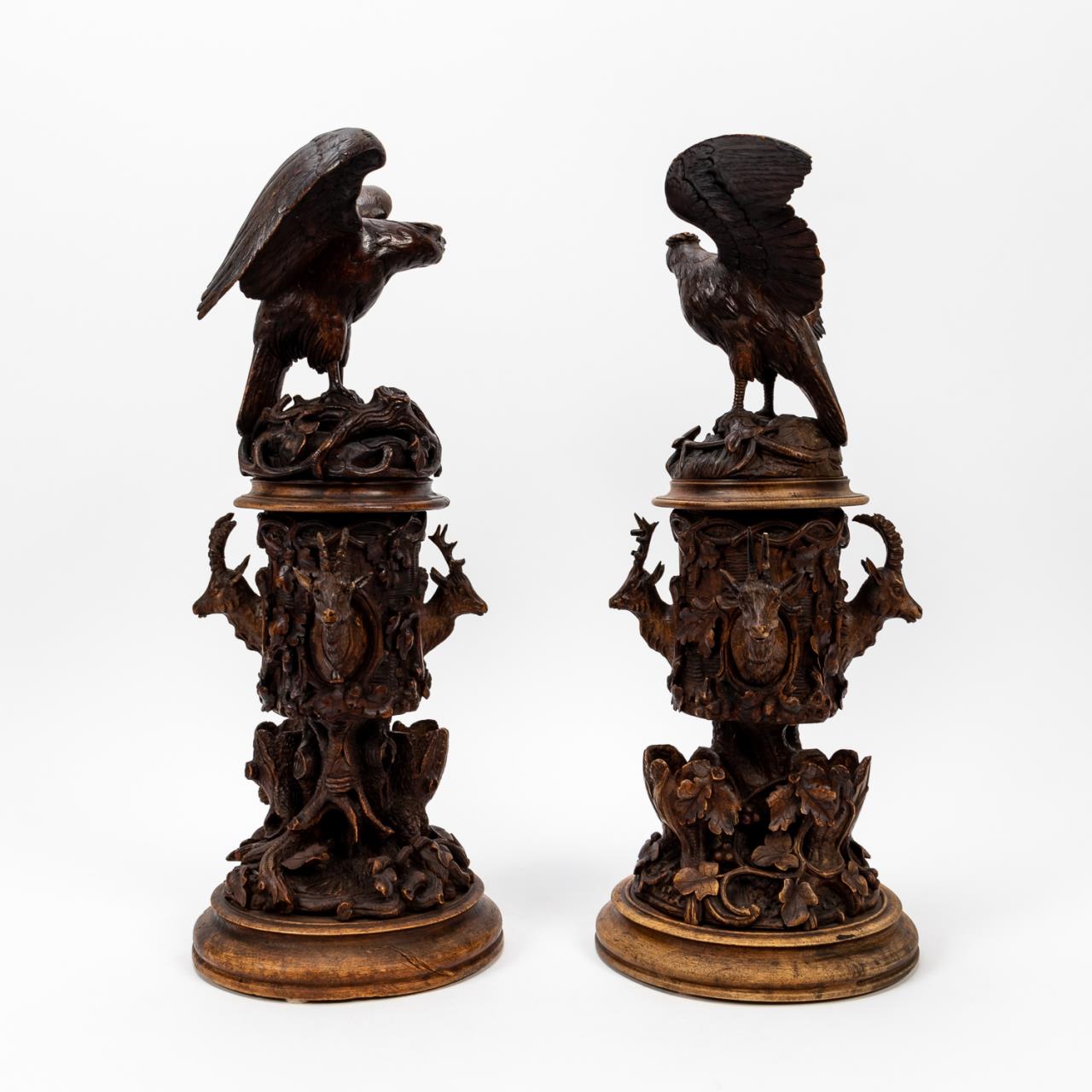 PAIR, EXCEPTIONAL BLACK FOREST HUMIDORS, C.1900 - Image 4 of 9