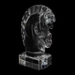 STEUBEN CRYSTAL HORSE HEAD PAPER WEIGHT