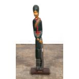 CARVED WOOD "COLONIAL SOLDIER" FIGURAL SCULPTURE
