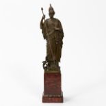 19TH C. GRAND TOUR BRONZE FIGURE OF ATHENA