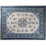 LARGE CHINESE ART DECO AREA RUG, 8' 9" X 11' 6"
