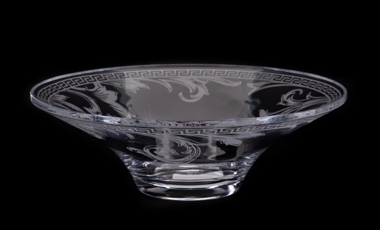 PAIR, VERSACE MEETS ROSENTHAL FLARED CRYSTAL BOWLS - Image 3 of 6