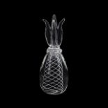 STEUBEN AIR TWIST ART GLASS PINEAPPLE FIGURINE