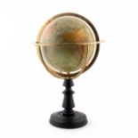 SIGNED FRENCH PAPIER MACHE GLOBE, C.1900