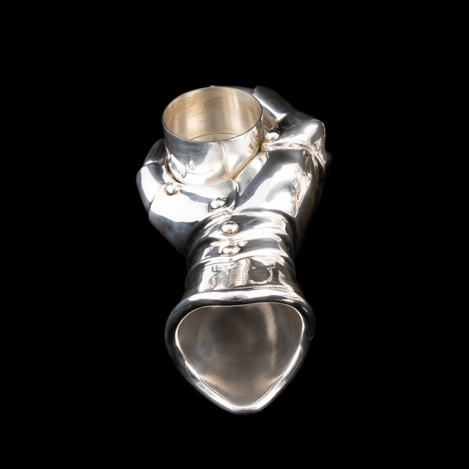 ASPREY STERLING "KNIGHT'S HAND" CANDLEHOLDER - Image 5 of 8