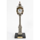 VICTORIAN STYLE COLUMN DESK CLOCK, SCULLY & SCULLY