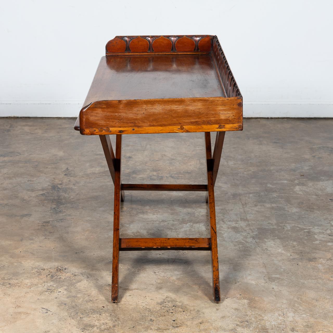 19TH C. GEORGIAN STYLE MAHOGANY TRAY ON STAND - Image 5 of 5