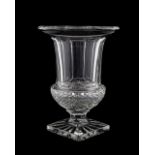 LARGE ST. LOUIS CRYSTAL URN FORM VASE