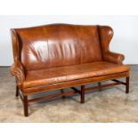 RALPH LAUREN WINGBACK STYLE LEATHER SOFA