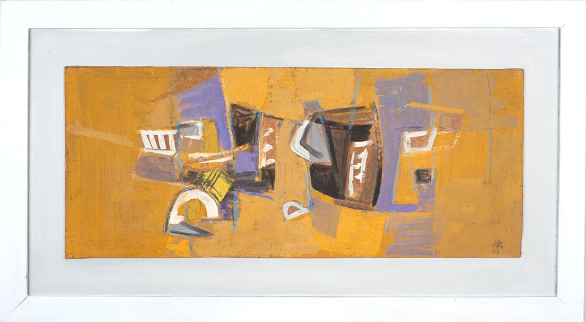 Hans Kinder (1900 – Dresden – 1986)Supraporte.Gouache auf Hartfaserplatte. 1978 - Image 2 of 3