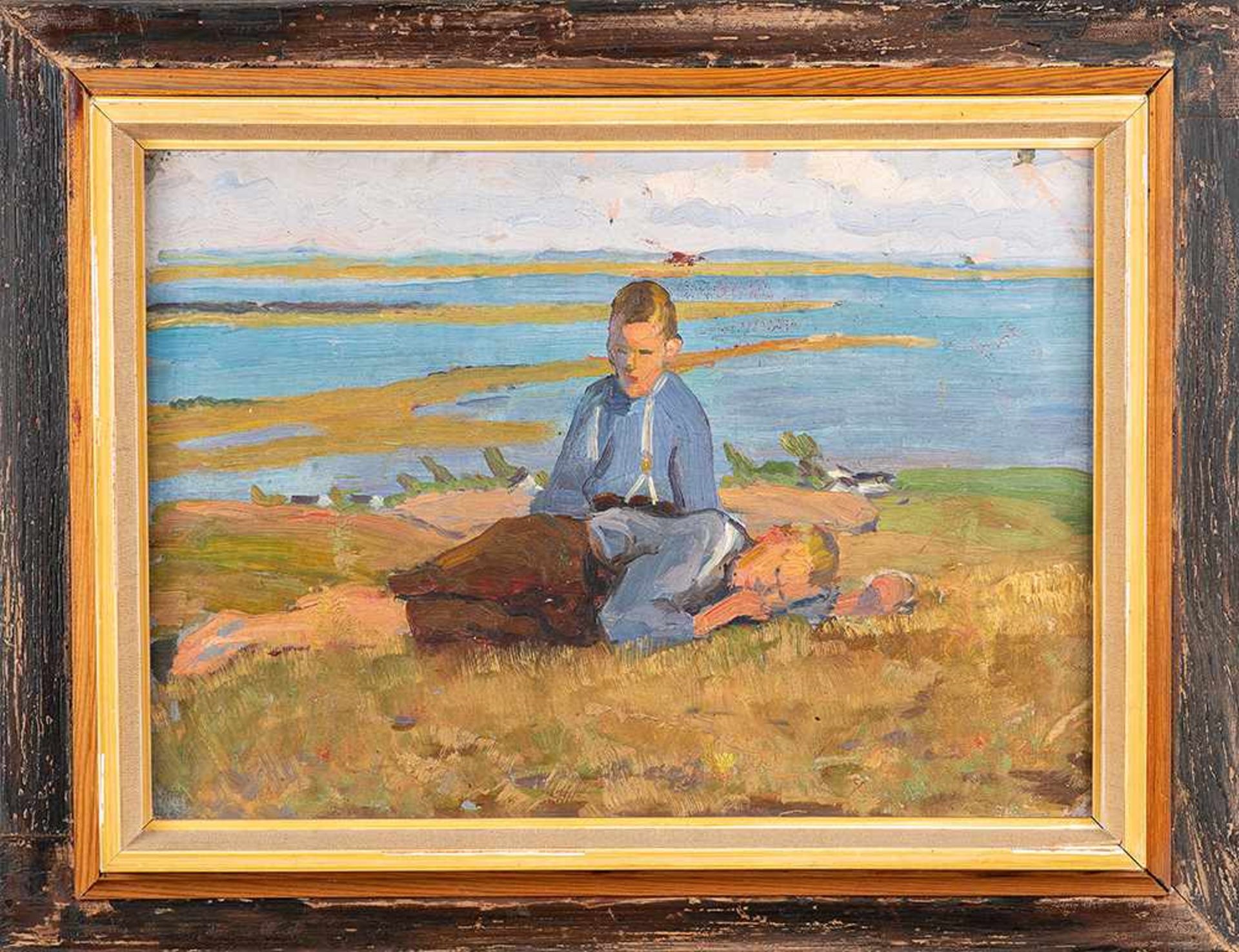 Elisabeth Büchsel (1867 – Stralsund – 1957)Fischerjungen auf Hiddensee.Öl auf - Bild 2 aus 4