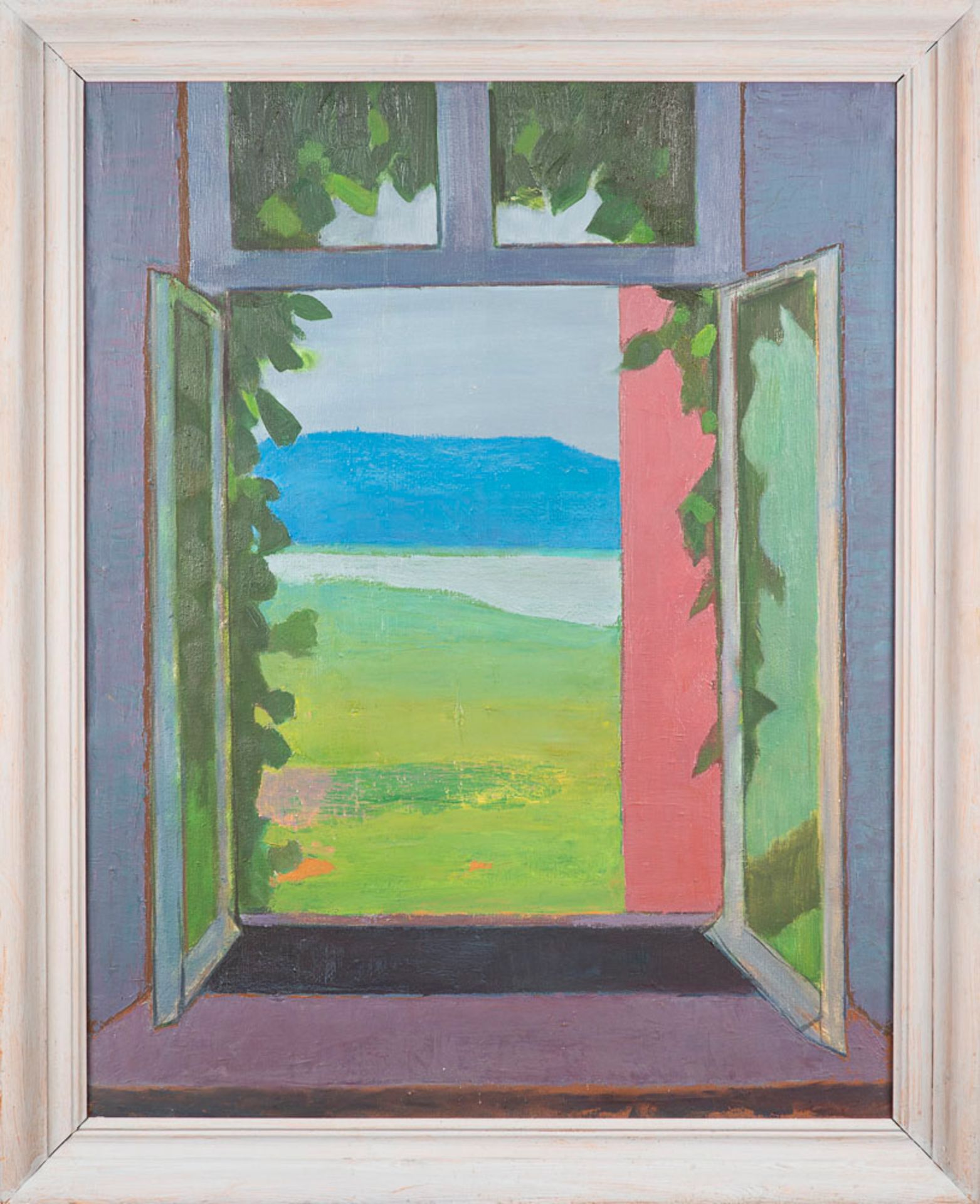 Egon Pukall (1934 Riesenkirch/Westpr. – 1989 Dresden)Fensterblick mit Efeu.Öl au - Bild 2 aus 3