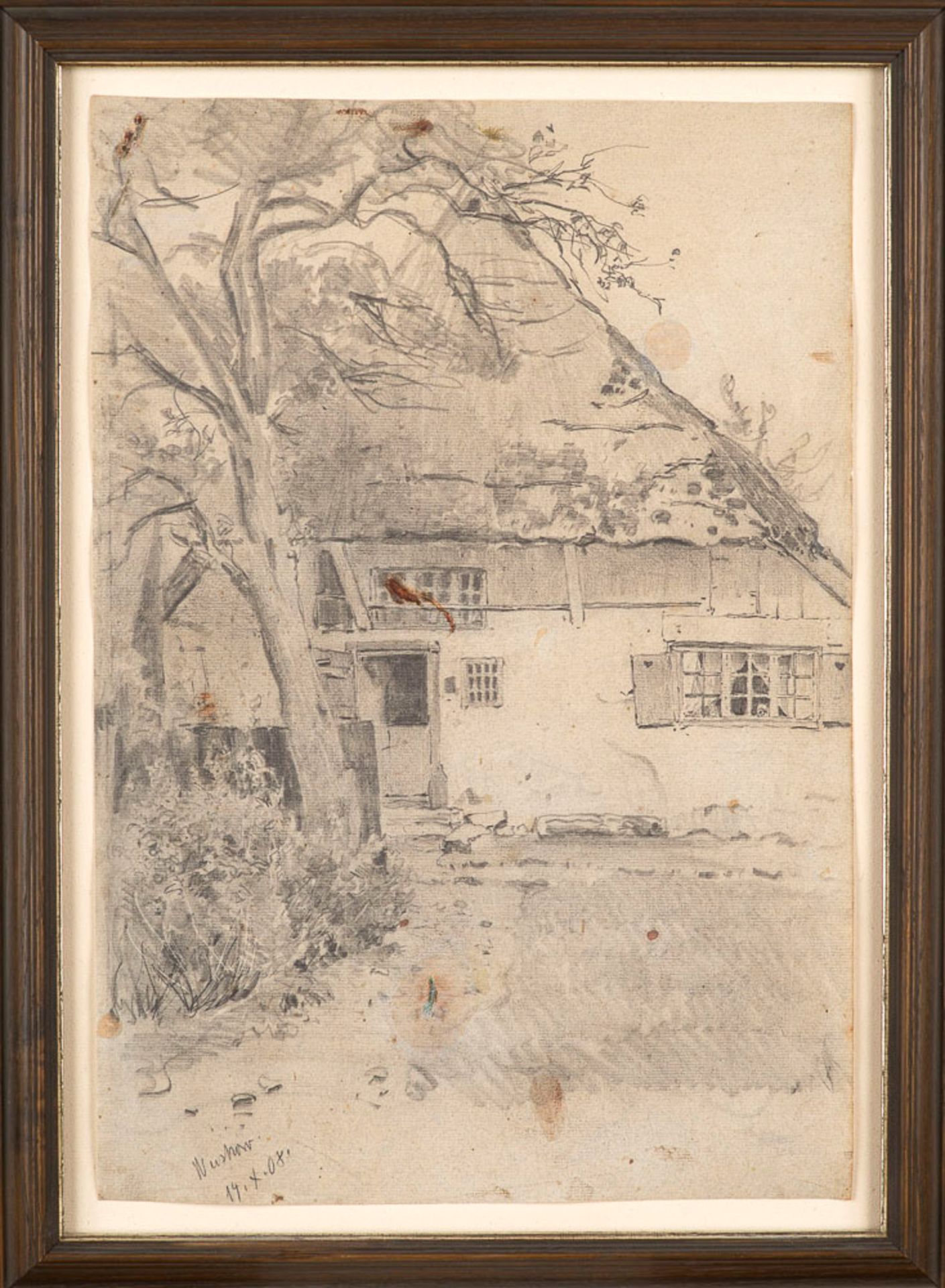 Paul Müller-Kaempff (1861 Oldenburg – 1941 Berlin)Wustrow.Bleistiftzeichnung. 19 - Image 2 of 3