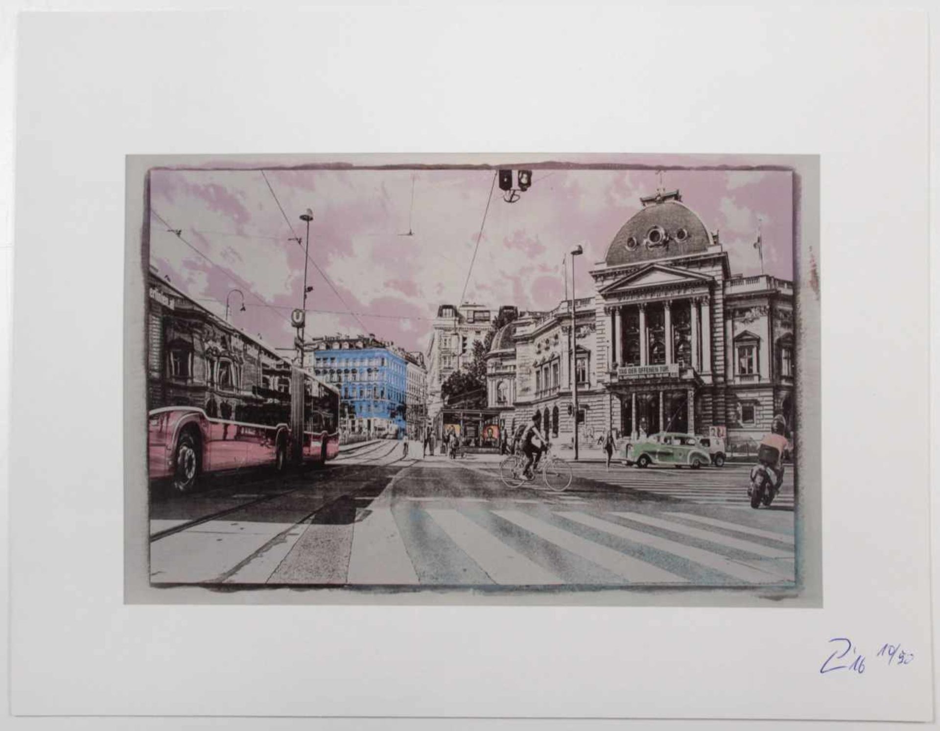 Paul Landerl"Streetlife"2016Lithographie; Ed. 10/50; signiert, datiert und nummerie