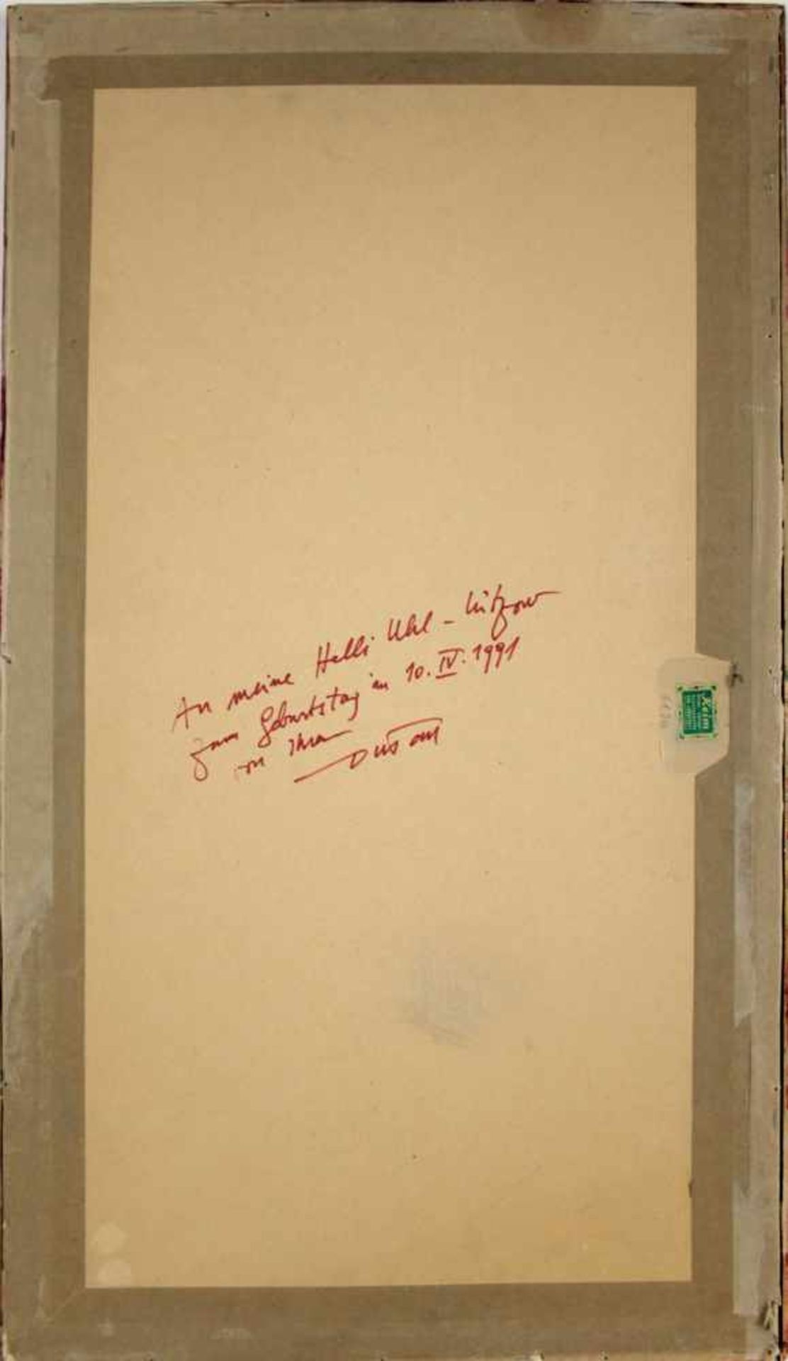 Antoni Tàpies(1923-2012)Ohne Titel1960erUnikatäre Collage auf Backpapier; Widmung - Bild 2 aus 2