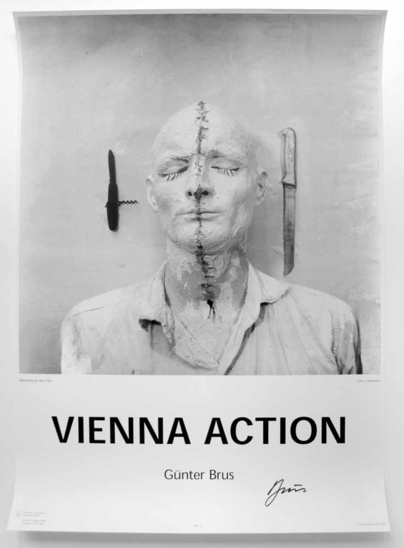 Günter Brus(geb. 1938)"Vienna Action"_Plakatdruck; 10 Stk. Limitierte Auflage von