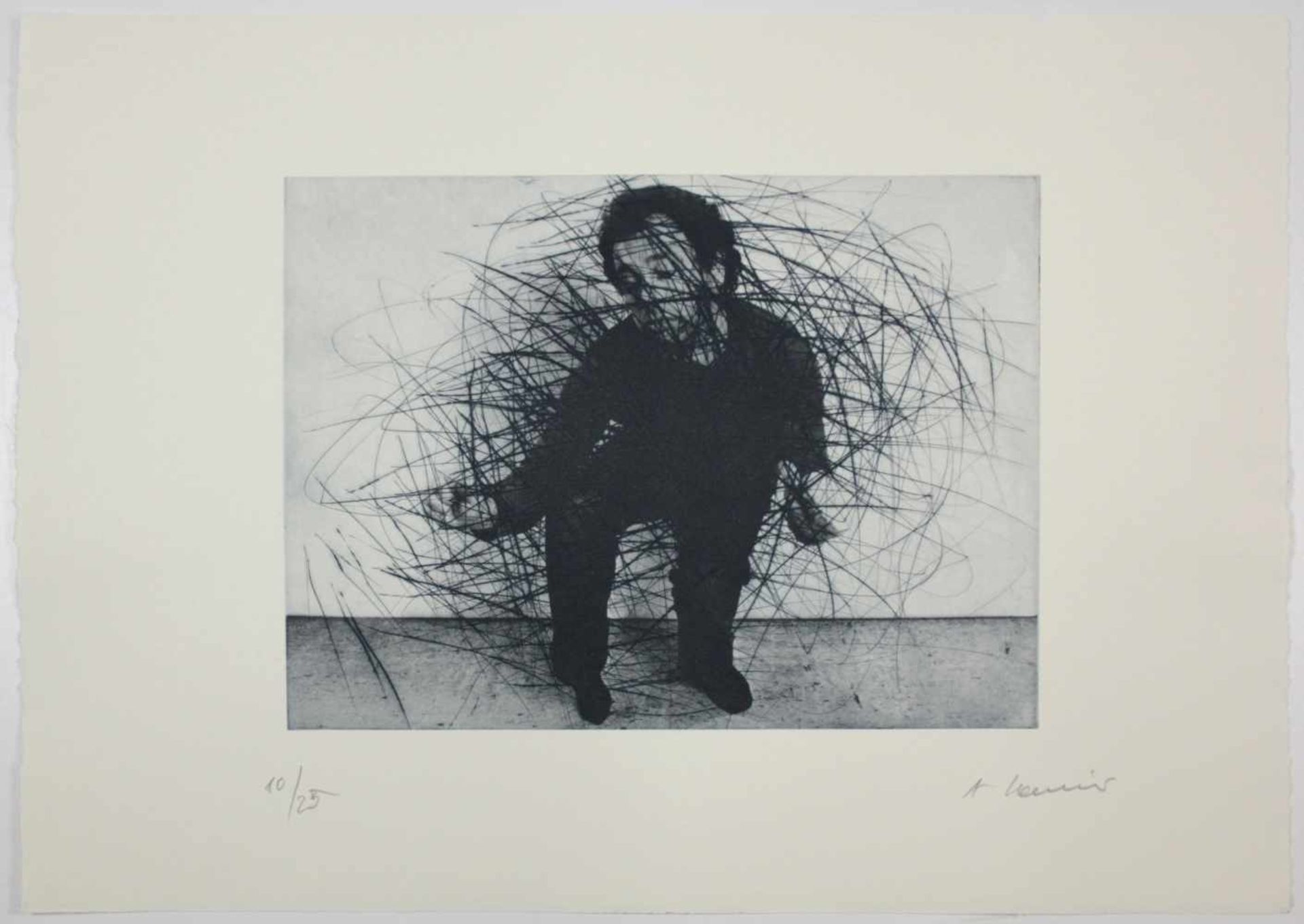 Arnulf Rainer(geb. 1929)"Zerfurcht als Zwerg"1976Radierung auf Bütten; Ed. 10/25;