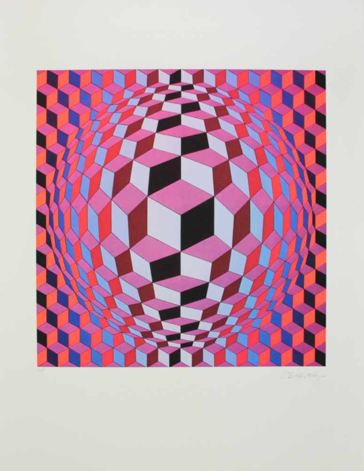 Victor Vasarely(1906-1997)Ohne Titel1970erKunstdruck; Ed. 32/90; gerahmt66,5 x