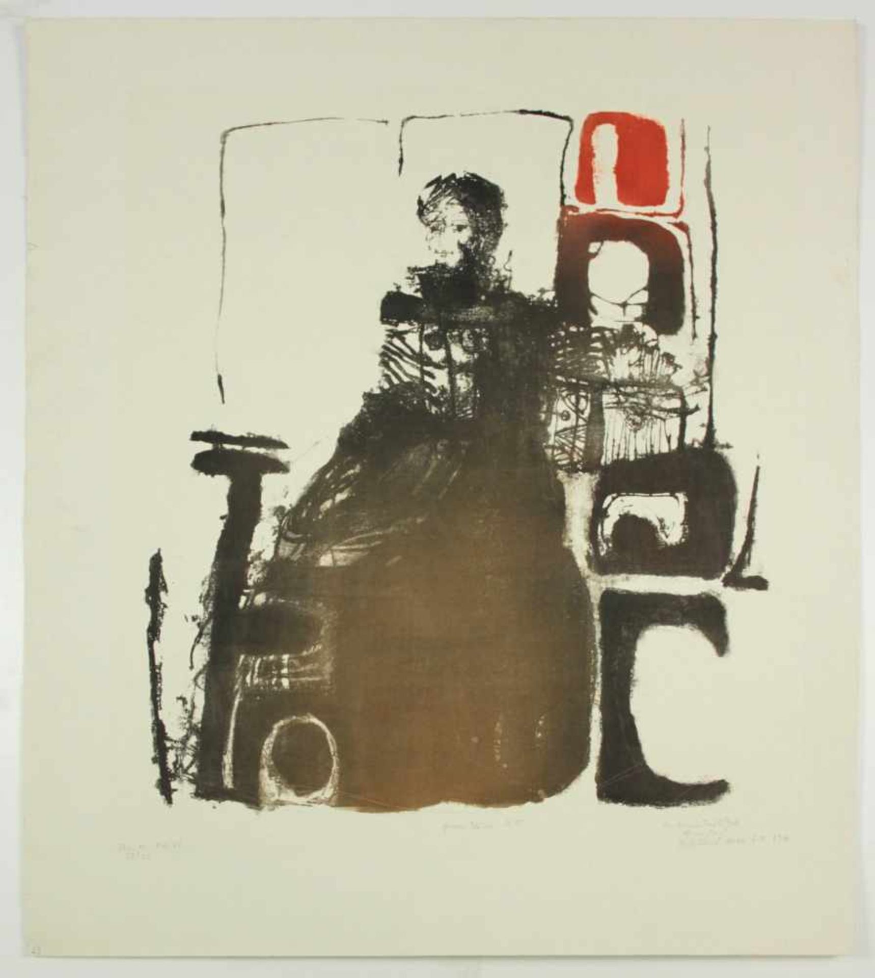 Giselbert Hoke(1927-2015)"Stein XII"1966Lithographie auf Papier; Ed. 23/23; signier