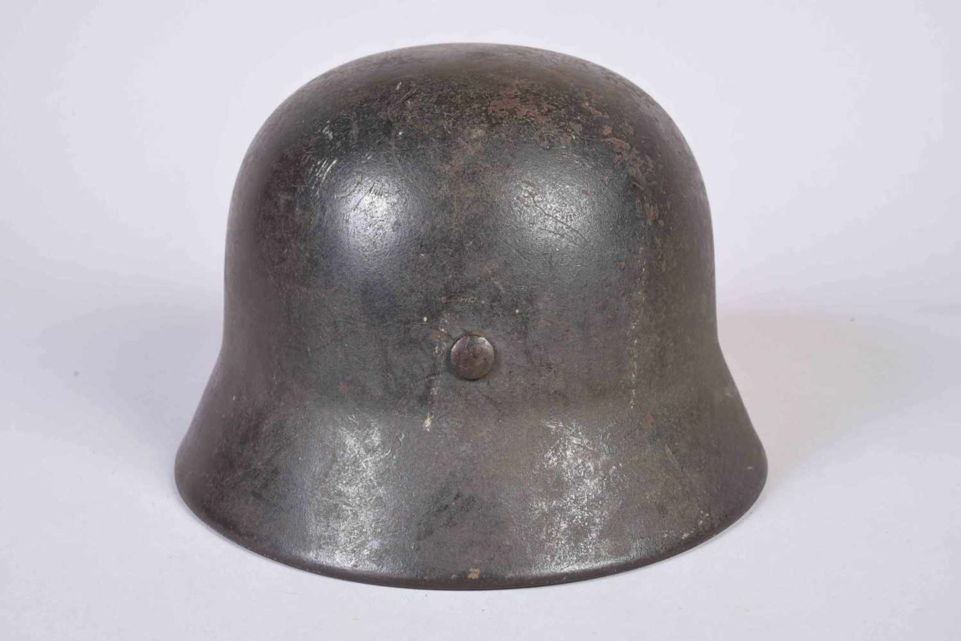 Casque allemand modèle 40. HEER. Fabricant ET64, N° de série 128. Peinture Feldgrau d’usine. Décalco - Bild 3 aus 8