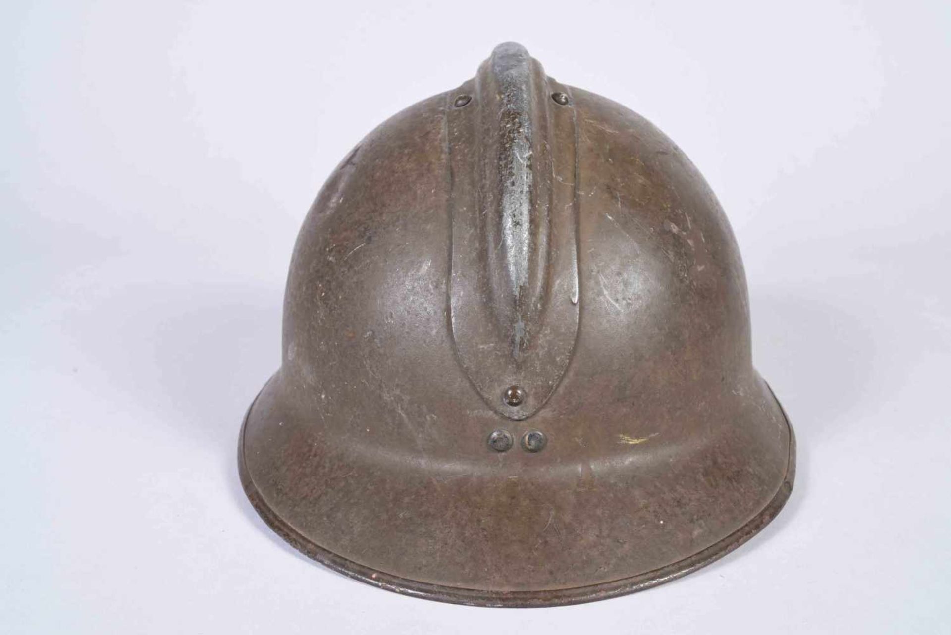 Casque Adrian modèle 26 attribut d’infanterie modèle 37. Rare fabricant C.I.A. Coque C. Peinture d’ - Bild 3 aus 6