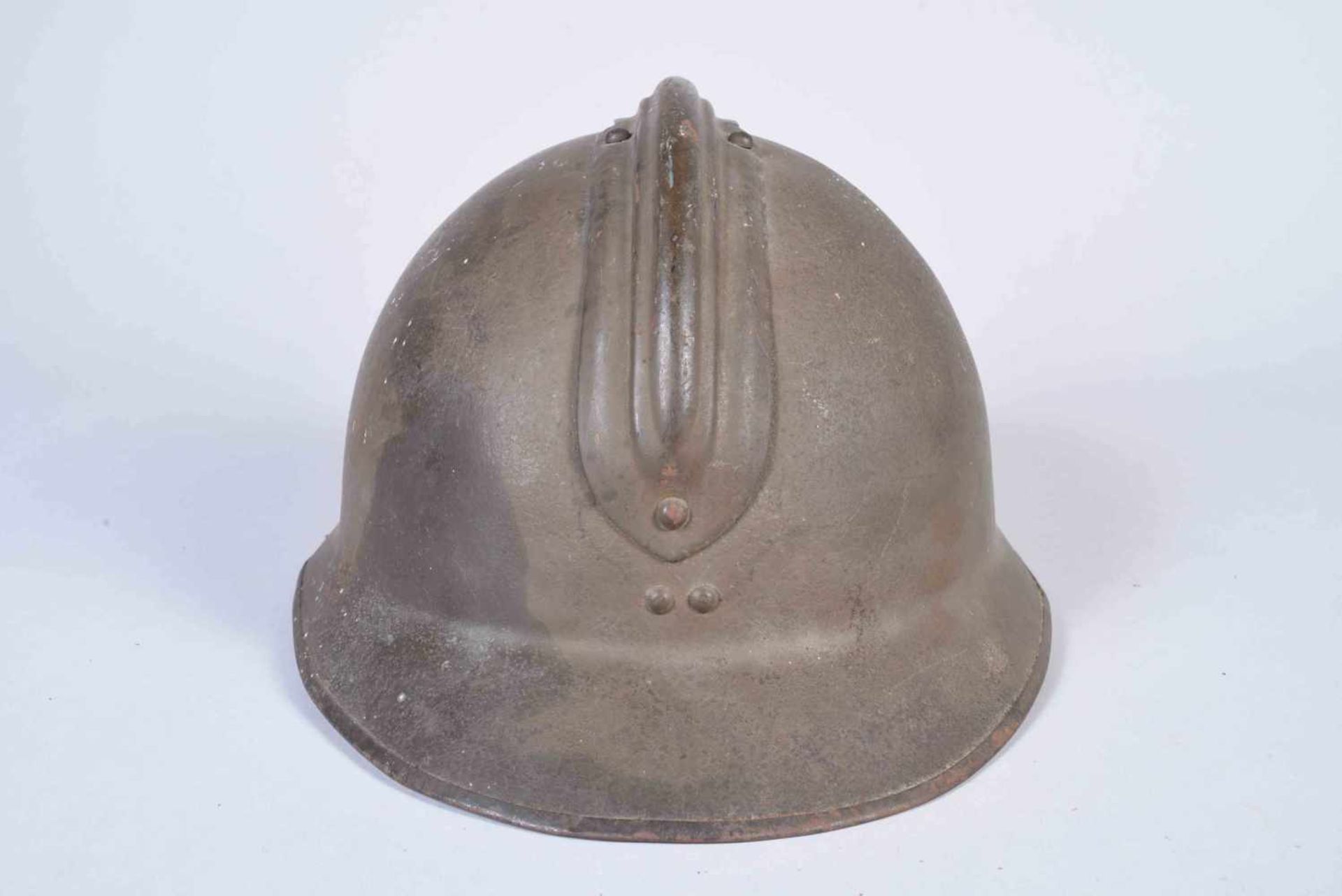 Casque Adrian modèle 26 attribut du génie modèle 15. Fabricant M.A.M.OU Marseille 1938. Peinture - Bild 3 aus 6