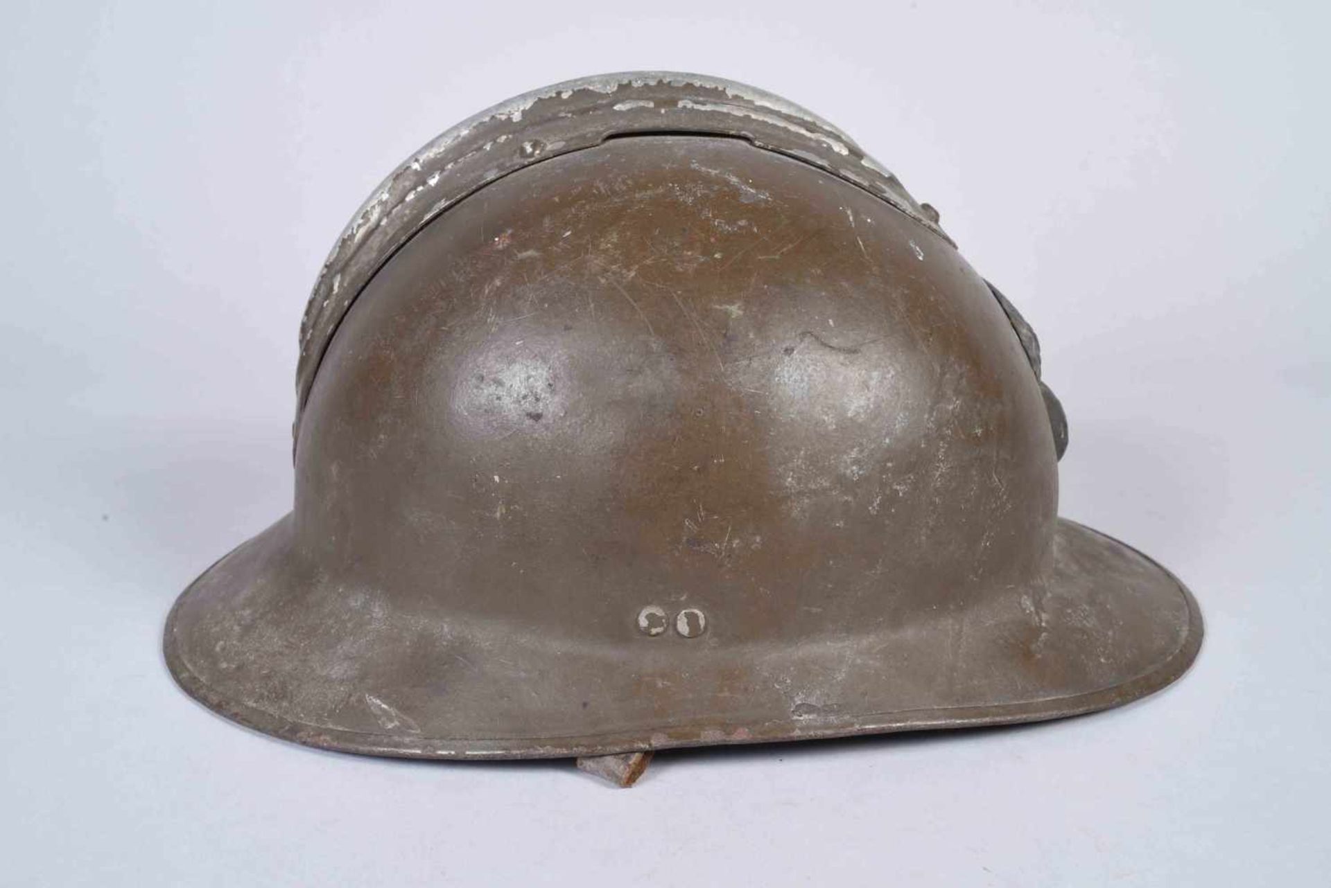 Casque Adrian modèle 26 attribut d’infanterie modèle 15. Fabriquant Japy Coque C. Peinture d’usine - Bild 4 aus 6