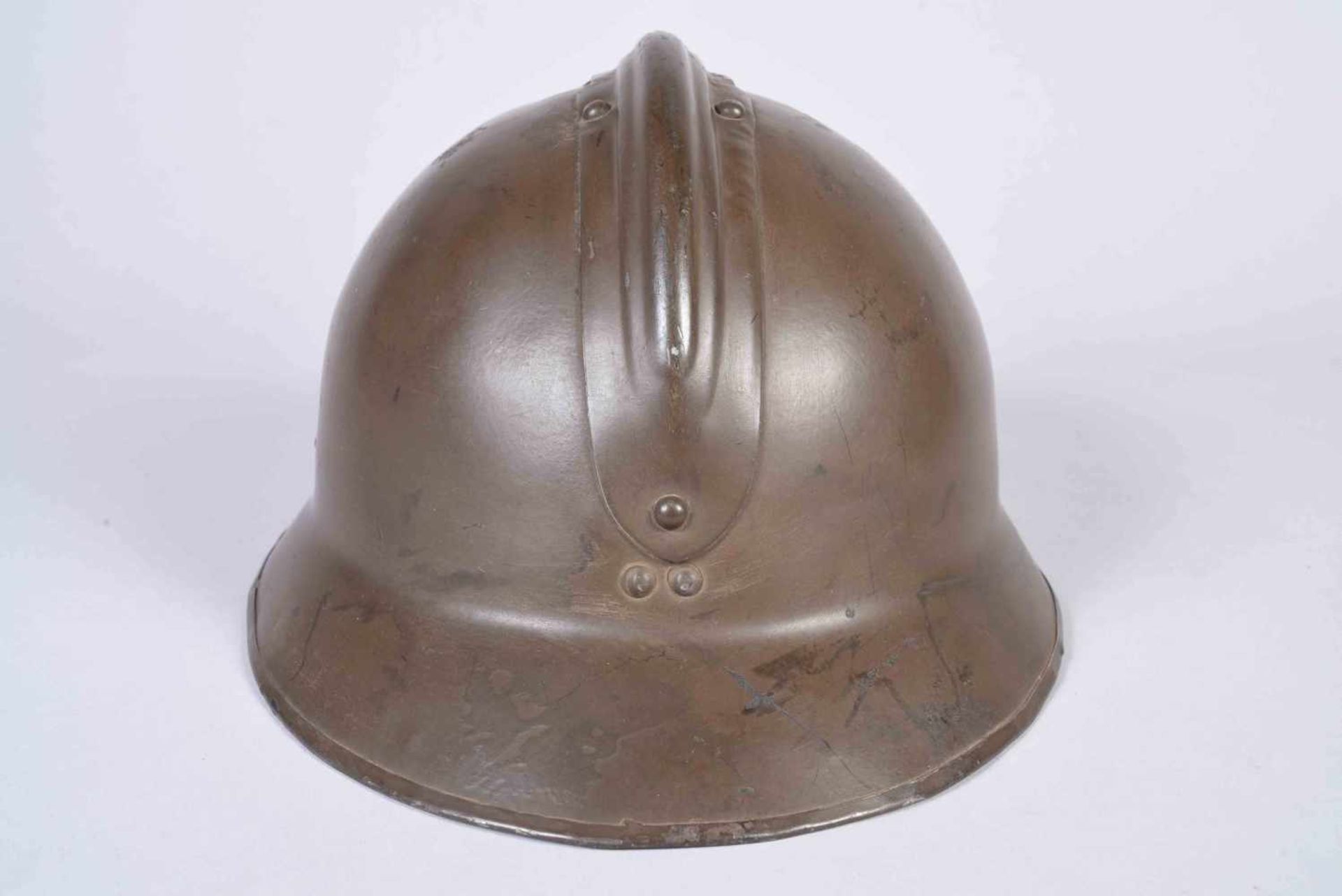 Casque Adrian modèle 26 attribut du génie modèle 37. Beau marquage du fabricant MA.M.OU Marseille - Bild 4 aus 9