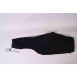 All- Culotte de cheval en velours côtelé noir, fabrication tailleur avec boutons en fibre