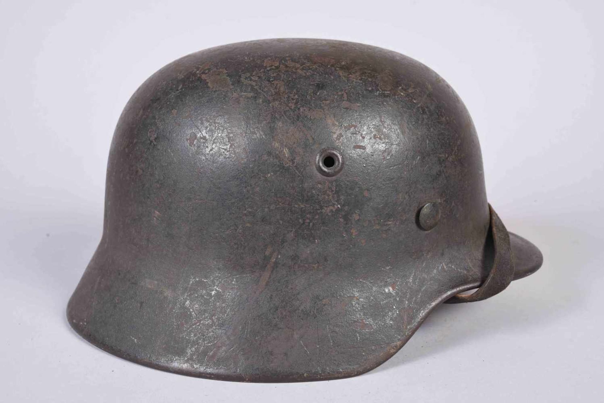 Casque allemand modèle 40. HEER. Fabricant ET64, N° de série 128. Peinture Feldgrau d’usine. Décalco - Bild 4 aus 8