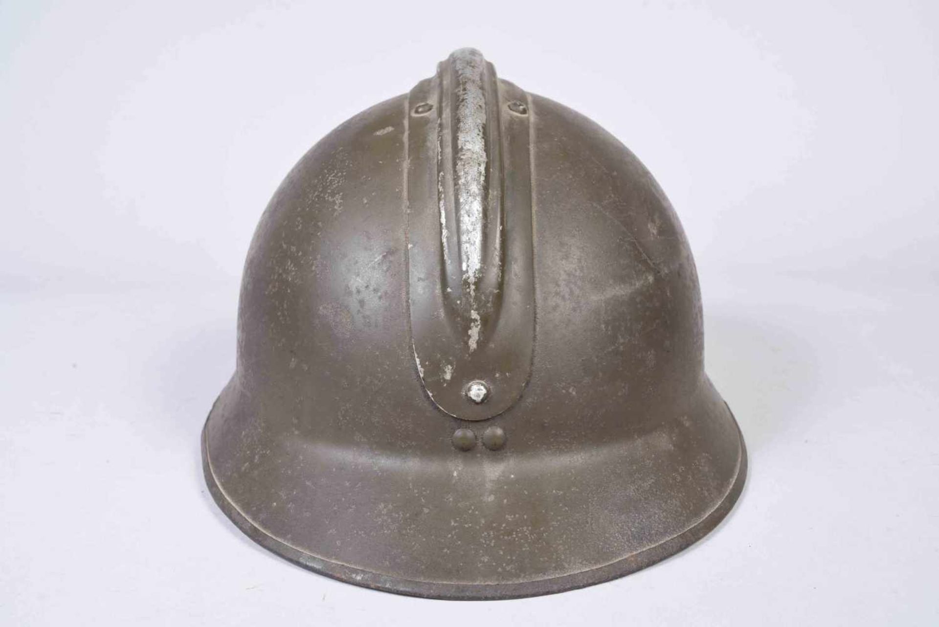 FR. Casque M/26 Attribut de l'infanterie M/37. Fabricant. Coque C. Peinture verte d'usine. Coiffe en - Bild 3 aus 6